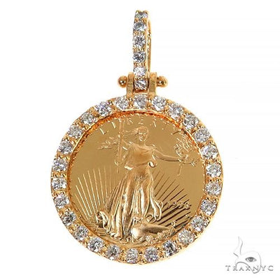 Diamond Lady Liberty Coin Pendant 68171 - Image 1