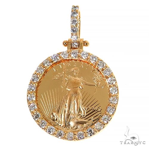 Diamond Lady Liberty Coin Pendant 68171 - Image 1