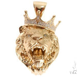 Medium Diamond Lion Head Pendant 64024 - Image 1