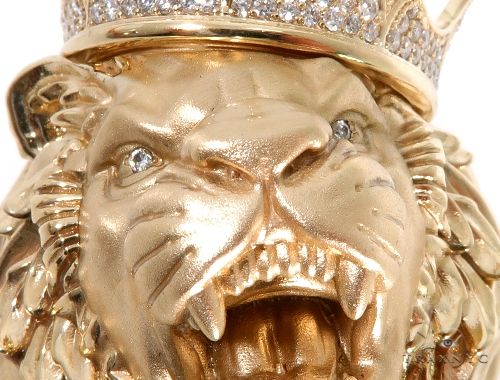 Medium Diamond Lion Head Pendant 64024 - Image 5