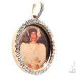 14K Gold Custom Photo Pendant 1 Inch 64428 - Image 2