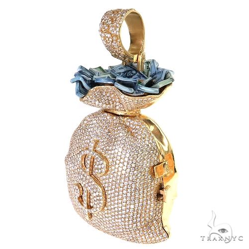 Diamond Money Bag Treasure Pendant 69568 - Image 3