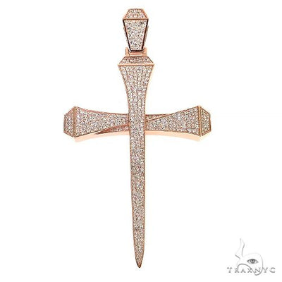 Large Diamond Nail Cross (Lab) 68649 - Image 1