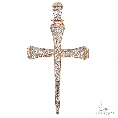 Small Diamond Nail Cross (Lab) 68691 - Image 1