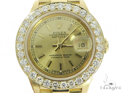 Diamond Rolex Datejust Lady Yellow Gold Watch 56565 - Image 1