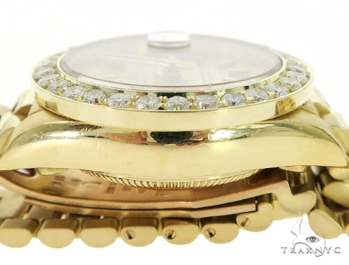 Diamond Rolex Datejust Lady Yellow Gold Watch 56565 - Image 8