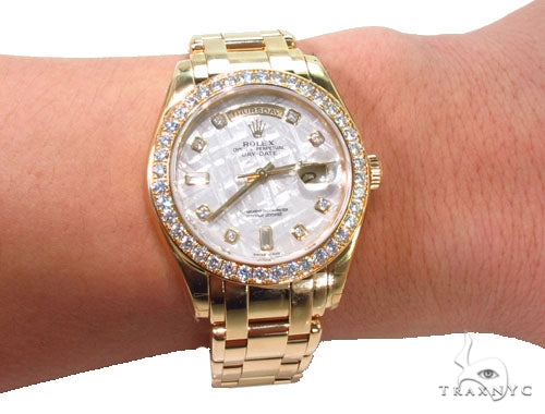 Diamond Rolex Day-Date Masterpiece 18K Gold Watch 36603 - Image 13
