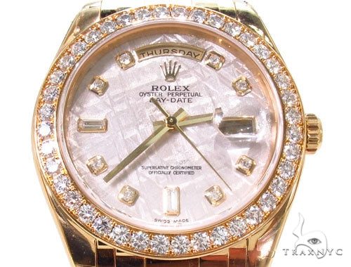 Diamond Rolex Day-Date Masterpiece 18K Gold Watch 36603 - Image 1