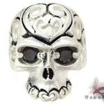 Mens Silver Skull Ring 31329 - Image 2