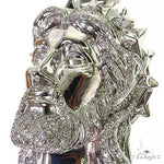 Diamond Spikes Crown Jesus Head Pendant 69149
