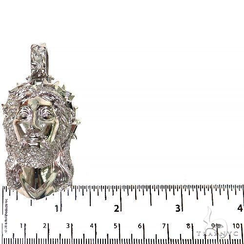 Diamond Spikes Crown Jesus Head Pendant 69149