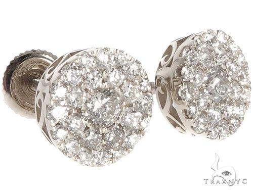 14K Gold Diamond Earrings 64174 - Image 2
