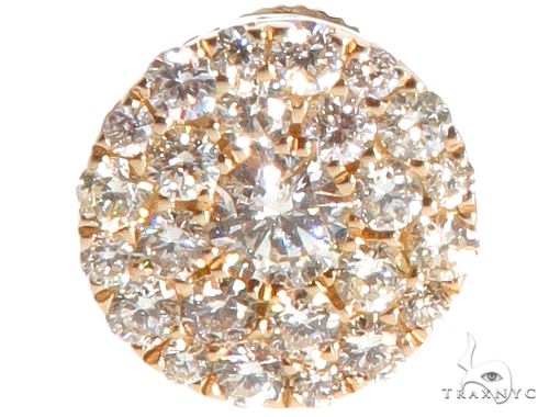 14K Gold Diamond Stud Earrings 64175 - Image 4