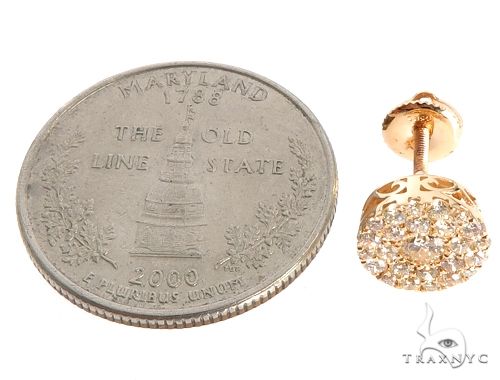 14K Gold Diamond Stud Earrings 64175 - Image 5