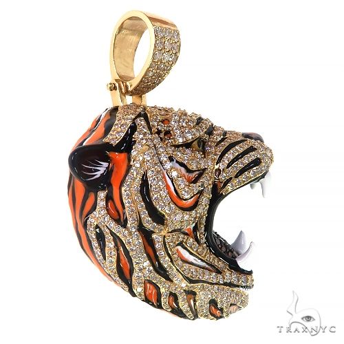 Diamond Tiger Head Pendant 69146 - Image 2