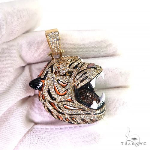 Diamond Tiger Head Pendant 69146 - Image 6