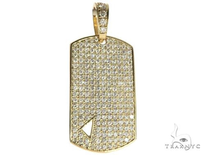 Diamond Triangle Dog Tag Pendant 45572 - Image 1