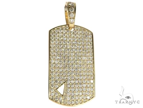 Diamond Triangle Dog Tag Pendant 45572 - Image 1