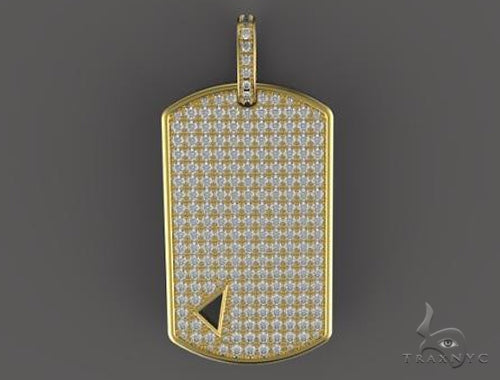 Diamond Triangle Dog Tag Pendant 45573 - Image 8
