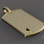 Diamond Triangle Dog Tag Pendant 45573 - Image 9