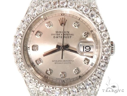 Custom Fully Iced Out Datejust Rolex Watch 64126 - Image 1