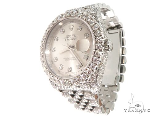 Custom Fully Iced Out Datejust Rolex Watch 64126 - Image 4