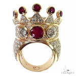 Diamond With Ruby Recreated  Tupac Crown Ring 69132 - Image 1