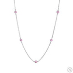 Pink Sapphire Bezel Necklace 70422 - Image 1