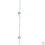 Pink Sapphire Bezel Necklace 70422 - Image 4