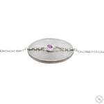 Pink Sapphire Bezel Necklace 70422 - Image 5