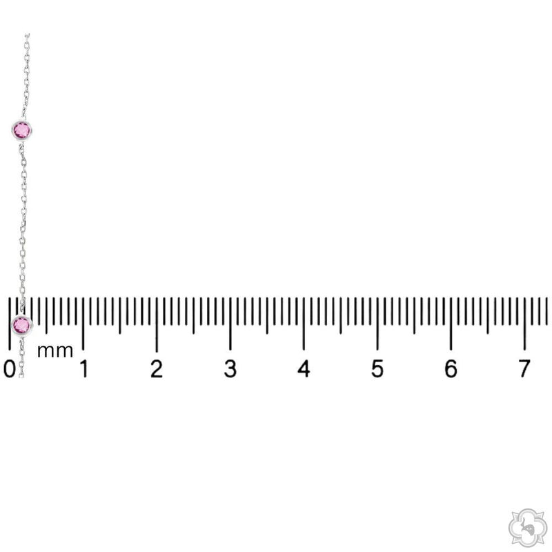Pink Sapphire Bezel Necklace 70422 - Image 7