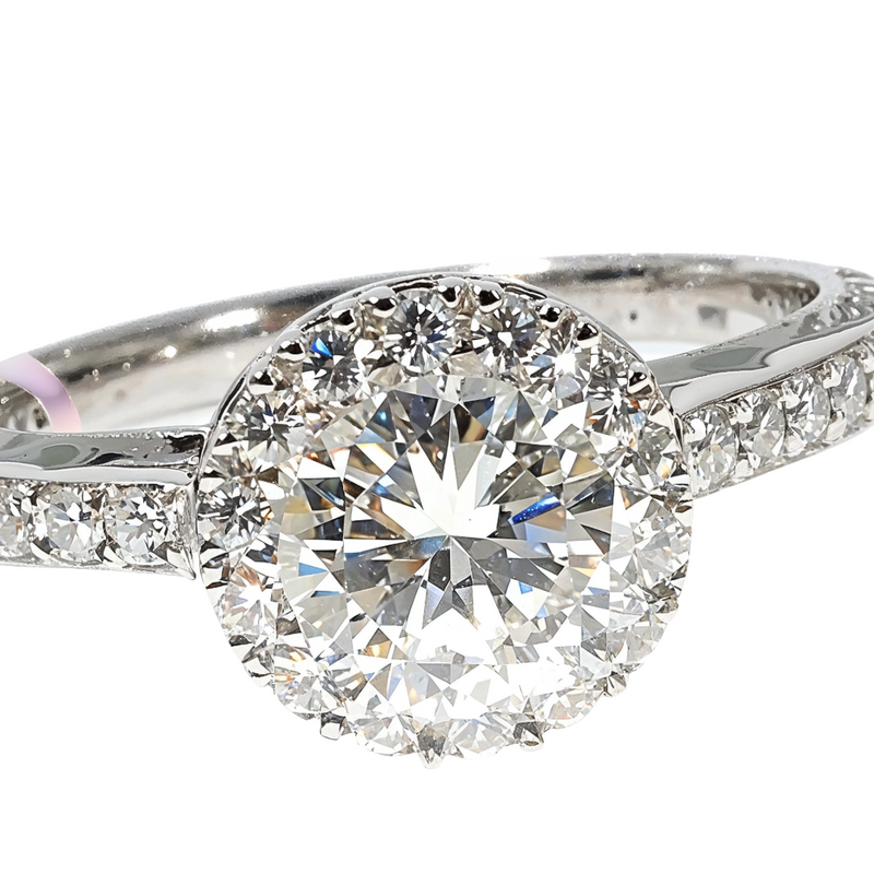 Diamond Halo Engagement Ring 64493