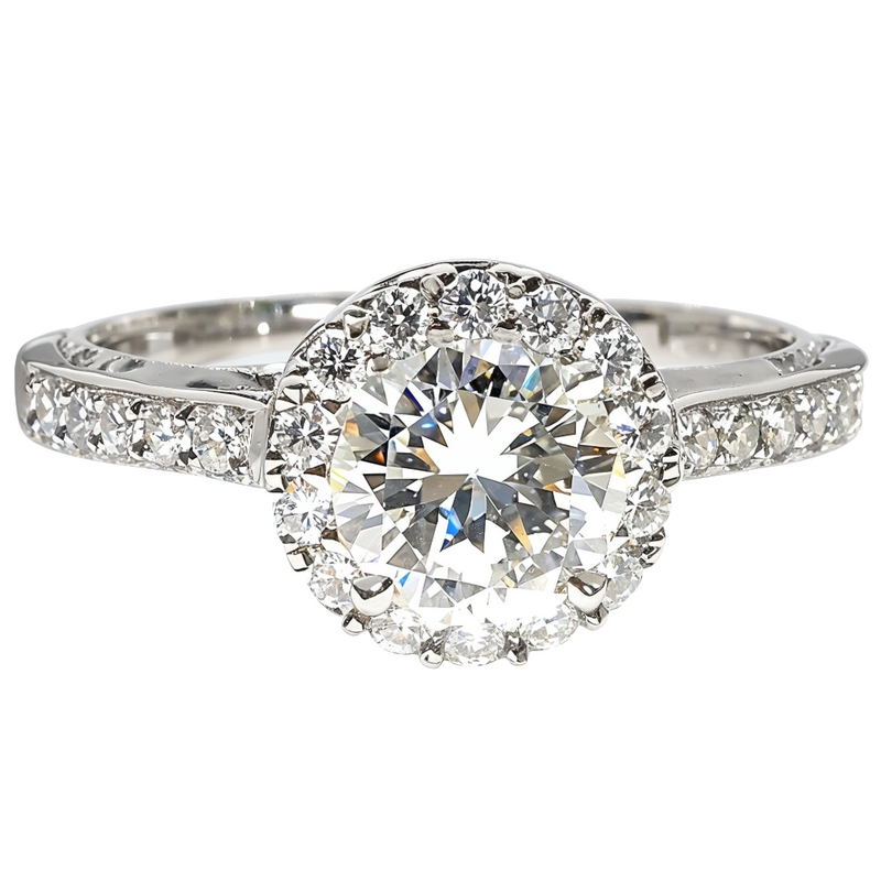Diamond Halo Engagement Ring 64493