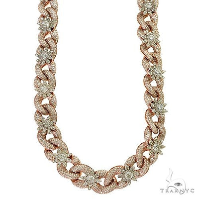 Diamond Infinity Flower Cuban Chain 69709 - Image 1