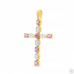 Divine Pink Sapphire Marquise Cross 70772 - Image 4