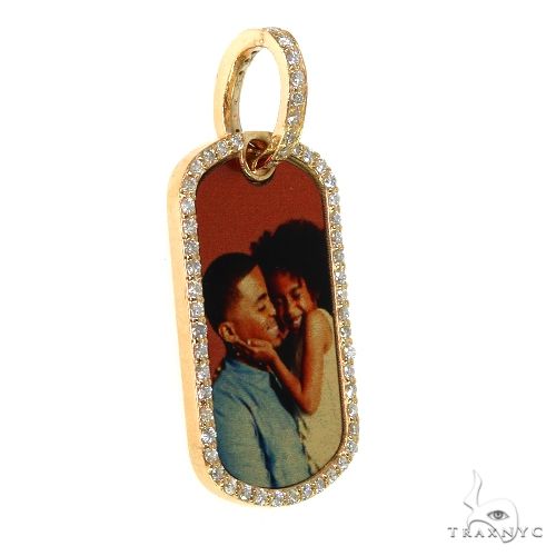 Dog Tag Diamond Frame Photo Pendant 67906 - Image 2