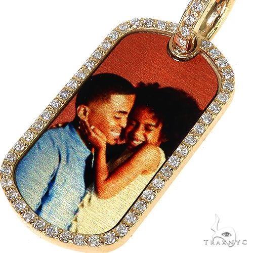 Dog Tag Diamond Frame Photo Pendant 67906 - Image 3