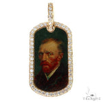 Dog Tag Diamond Frame Photo Pendant 67907 - Image 1