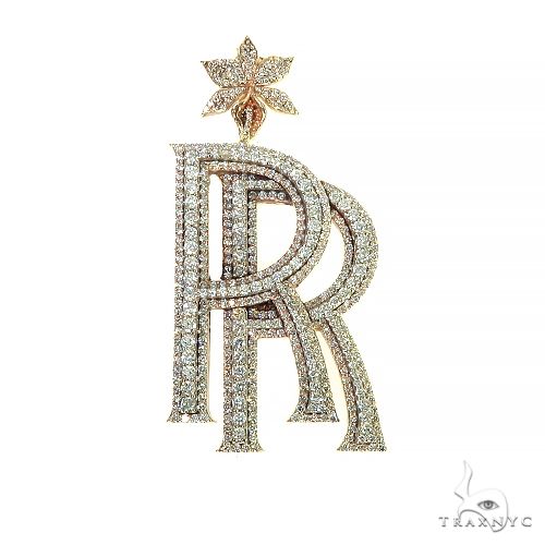 Double Initial Pendant With Flower Bale 66660 - Image 1