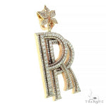 Double Initial Pendant With Flower Bale 66660 - Image 2