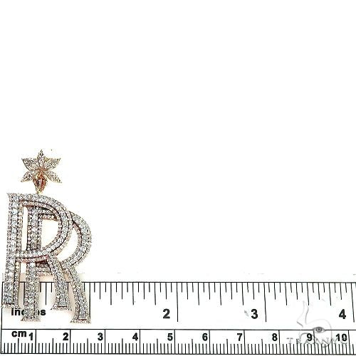 Double Initial Pendant With Flower Bale 66660 - Image 5