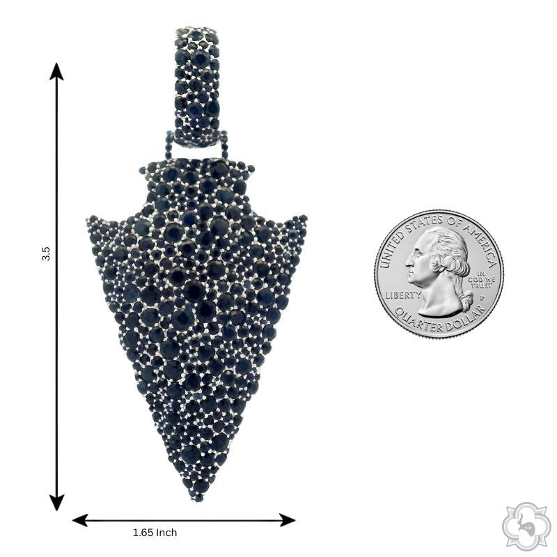 Double Side Arrowhead Pendant .925 Silver 70831 - Image 7