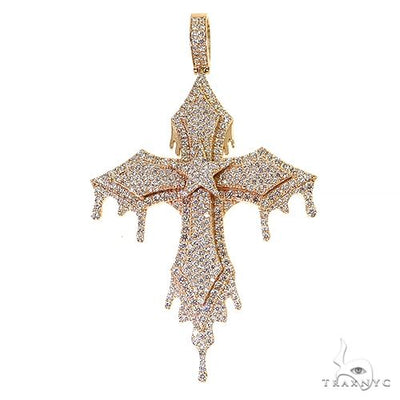 Drip Cross Diamond Pendant 69693 - Image 1