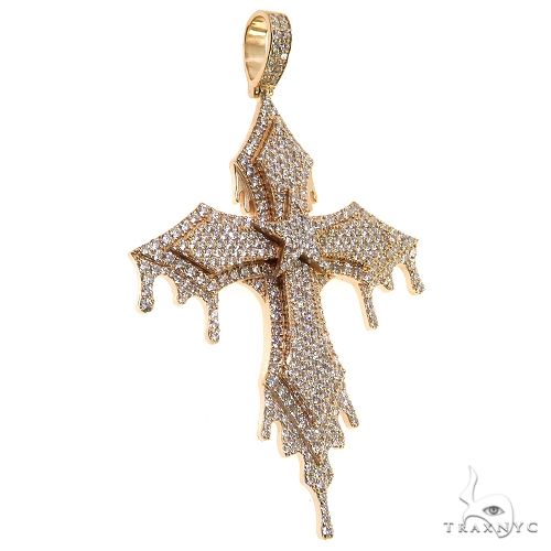 Drip Cross Diamond Pendant 69693 - Image 2