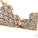Double Cute Heart Diamond Necklace 40808 - Image 3