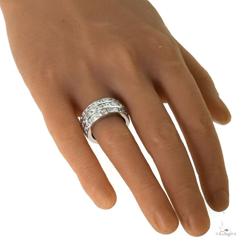 Elegant Fusion 3 Row Eternity Diamond Ring 70095 - Image 4