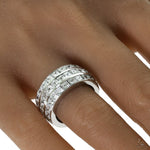 Elegant Fusion 3 Row Eternity Diamond Ring 70095 - Image 5