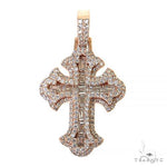Emerald Cut Diamond Cross Pendant 68542 - Image 1