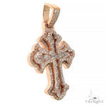 Emerald Cut Diamond Cross Pendant 68542 - Image 2