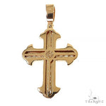 Emerald Cut Diamond Cross Pendant 68583 - Image 4